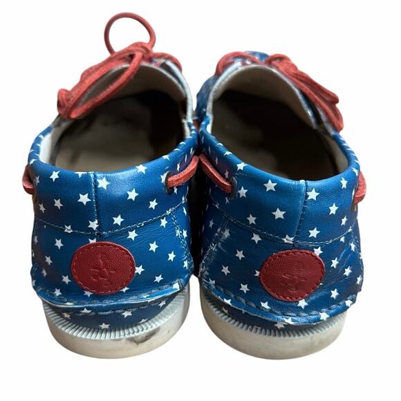 Froats Star Spangleds Boat Shoes 10.5 Americana Preppy - Picture 5 of 7